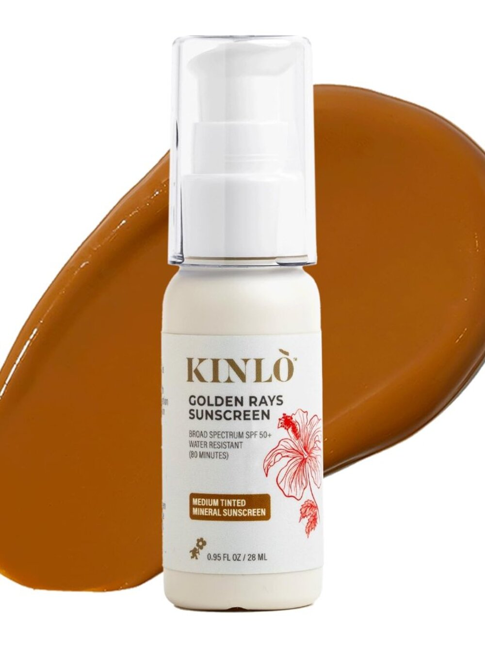 KINLÒ Golden Rays SPF 50+ Water Resistant Tinted Mineral Sunscreen